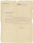 Albert Einstein Letter Signed to Composer Walter Kaufmann -- ''...You know how highly I esteem your artistic competencies...''